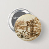 Tekeningen van Leonardo da Vinci Ronde Button 5,7 Cm (Voorkant /achterkant)