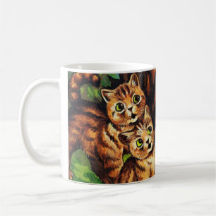 Tekeningen van lieve kat en katjes door Louis Wain Koffiemok