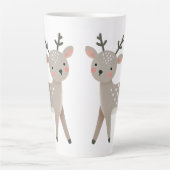 Tekeningen van Maan Cute Kerstmis Latte Mok (Voorkant)