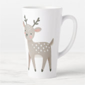 Tekeningen van Maan Cute Kerstmis Latte Mok (Rechts)