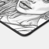 Tekeningen van mooie zwarte vrouwen op Desk Mat (Hoek)