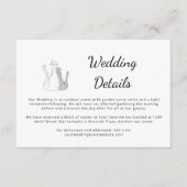 Tekeningen van Mopshonden Simpele Trouwdetails Informatiekaartje (Voorkant)