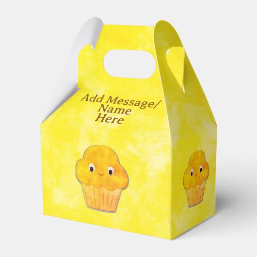 Tekeningen van Muffins met Aangepaste Naam Bedankdoosjes (Voorkant Zijde)