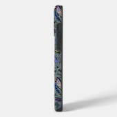 Tekeningen van ongedierte op leigrijs iPhone hoesje (Linkerkant)