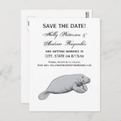 Tekeningen van oude lamantijnen aankondigingskaart (Voorkant / Achterkant)