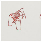 Tekeningen van Red Dala Horse Stof (Close Up)