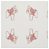 Tekeningen van Red Dala Horse Stof (Swatch)