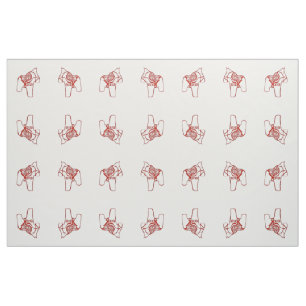 Tekeningen van Red Dala Horse Stof