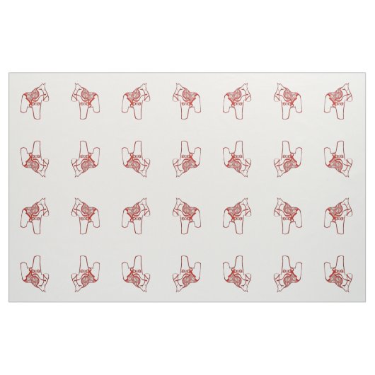 Tekeningen van Red Dala Horse Stof (Fat Quarter)