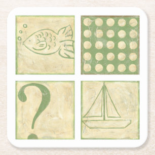 Tekeningen visuittreksel visuittreksel van Charikl Kartonnen Onderzetters