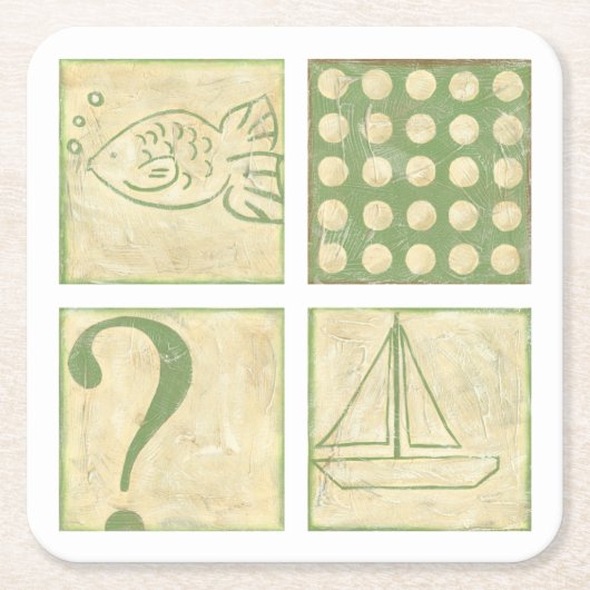 Tekeningen visuittreksel visuittreksel van Charikl Kartonnen Onderzetters (Voorkant)