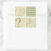 Tekeningen visuittreksel visuittreksel van Charikl Vierkante Sticker (Tas)