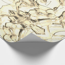 Tekeninkt dat druppelt en groeven, beige tinten cadeaupapier