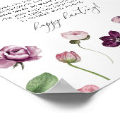 Tekenjacht Bloem Bruids Bruiloft Spel Bord Poster (Hoek)