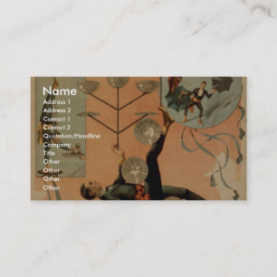 Tekenkaarten, "Eldora", jongleur van de wereld Visitekaartje