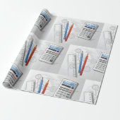 Tekenkantoorbenodigdheden Cadeaupapier (Uitgerold)