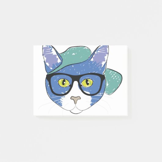 Tekenkat-mascot-kattenpotlood Post-it® Notes (Voorkant)