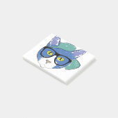 Tekenkat-mascot-kattenpotlood Post-it® Notes (Schuin)