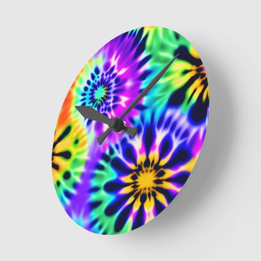 Tekenkleurstof wervelpatroon ontwerp ronde klok (Hoek)