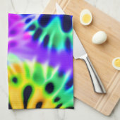 Tekenkleurstof wervelpatroon ontwerp theedoek (Quarter Fold)