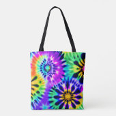Tekenkleurstof wervelpatroon ontwerp tote bag (Achterkant)