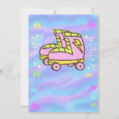 tekenkrijt Rolschaatsen sneeuw Verjaardag roze Kaart (Achterkant)