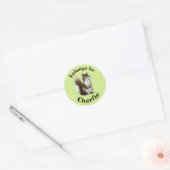 Tekenlabel met leuke groene eekhoorn en aangepaste ronde sticker (Envelop)