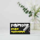 Tekenlettertype verfroller visitekaartje (Staand voorkant)