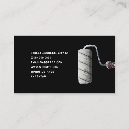 Tekenlettertype verfroller visitekaartje (Achterkant)