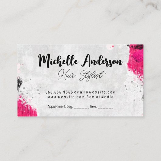 Tekenlijnen | Artistiek | Salon Scissors Afsprakenkaartje (Achterkant)