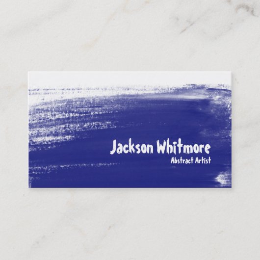 Tekenlijnen - Blauw Visitekaartje (Voorkant)