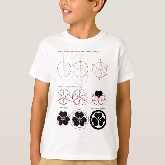 Tekenmethode van klaverzuring t-shirt (Voorkant)