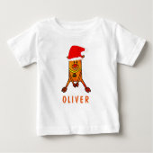 Tekennaam hert met kerstman hoed (Voorkant)