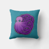 Tekenontwerp gebogen Paarse inktpatronen Kussen (Achterkant)