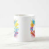 Tekenpalet penseel en kleurexplosie koffiemok (Center)