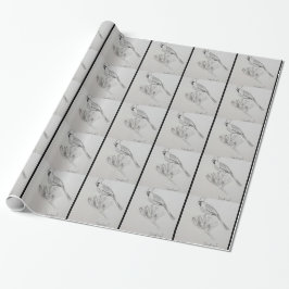 Tekenpapier voor rode kardinaalvogels cadeaupapier