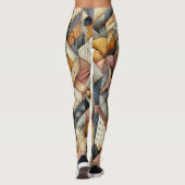 Tekenpastel Abstract Modern Design Leggings (Achterkant)