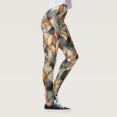 Tekenpastel Abstract Modern Design Leggings (Rechts)