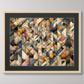 Tekenpastel Abstract Modern Design Poster