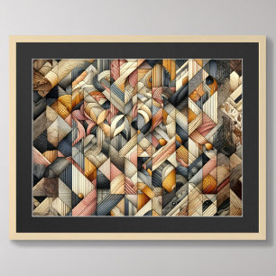 Tekenpastel Abstract Modern Design Poster