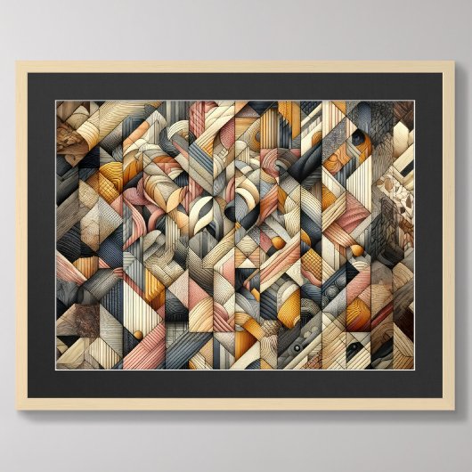 Tekenpastel Abstract Modern Design Poster