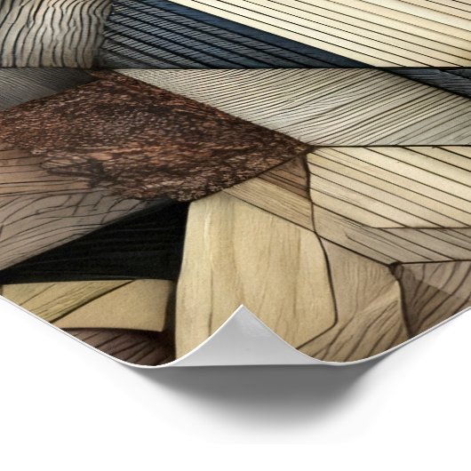 Tekenpastel Abstract Modern Design Poster (Hoek)