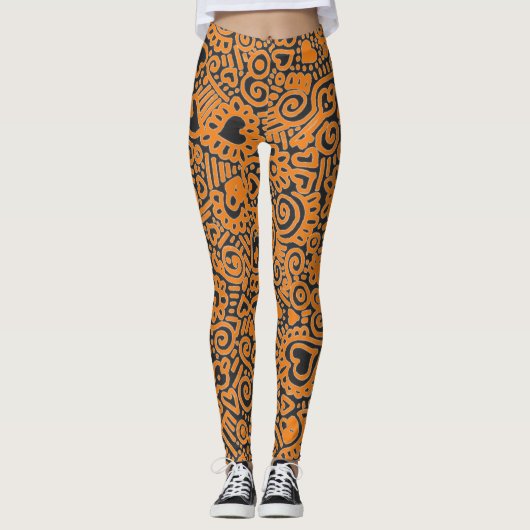 Tekenpatroon Broek Leggings (Voorkant)