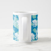 Tekenpatroon en Baboon Blue Grote Koffiekop (Achterkant)