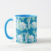 Tekenpatroon en Baboon Blue Mok (Links)