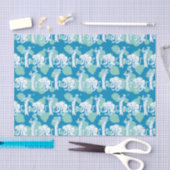 Tekenpatroon en Baboon Blue Tissuepapier (Craft)