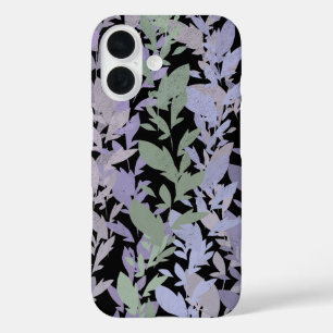 Tekenpatroon met bladrijke kruipende wijnstok en p iPhone 16 hoesje