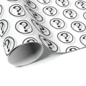Tekenpatroon met kleine vragen cadeaupapier (Rol Hoek)
