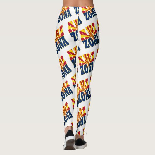 Tekenpatroon vlag Arizona Leggings (Achterkant)