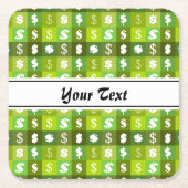 Tekenpatroon voor dollars kartonnen onderzetters (Voorkant)